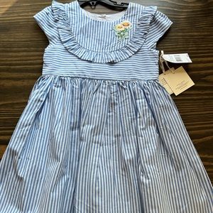 Laura Ashley NWT Girls Blue Stripe Dress